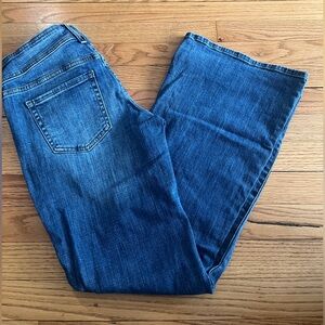 Aeropostale Women's Dark Blue Flare Wide-Leg Jeans